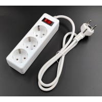 SP3W-518 GARDA. Сетевой фильтр 3 розетки,1,8м, белый. 5bites