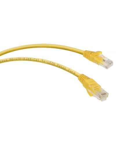 PC-UTP-RJ45-Cat.5e-0.3m-YL-LSZH (9495c), желтый. Патч-корд медный. CABEUS в Балаково