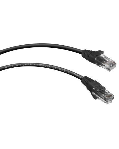 PC-UTP-RJ45-Cat.5e-0.15m-BK (8990c), чёрный. Патч-корд медный. CABEUS в Балаково