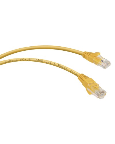 PC-UTP-RJ45-Cat.6-1m-YL (8705c), желтый. Патч-корд медный. CABEUS в Балаково