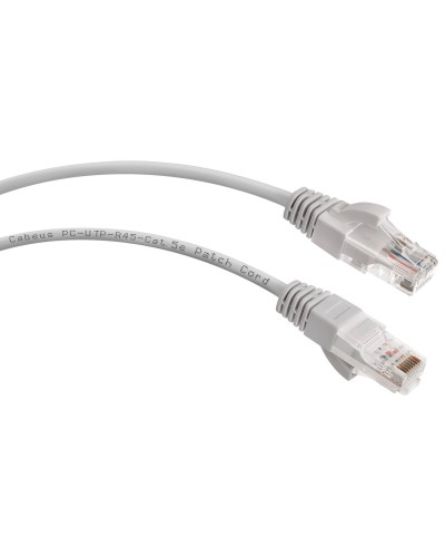 PC-UTP-RJ45-Cat.5e-0.3m-LSZH (8861c), серый. Патч-корд медный. CABEUS в Балаково