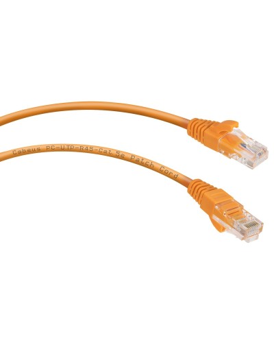 PC-UTP-RJ45-Cat.5e-0.5m-OR-LSZH (9520c), оранжевый. Патч-корд медный. CABEUS в Балаково