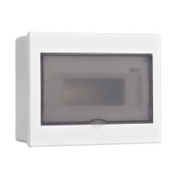 Корпус ЩРВ-П 9 модулей IP41 встраиваемый прозрачная дверь (31052DEK). Корпус пластиковый. DEKraft