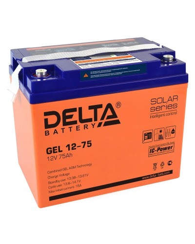 Delta GEL 12-75. Аккумулятор герметичный свинцово-кислотный. Delta в Балаково