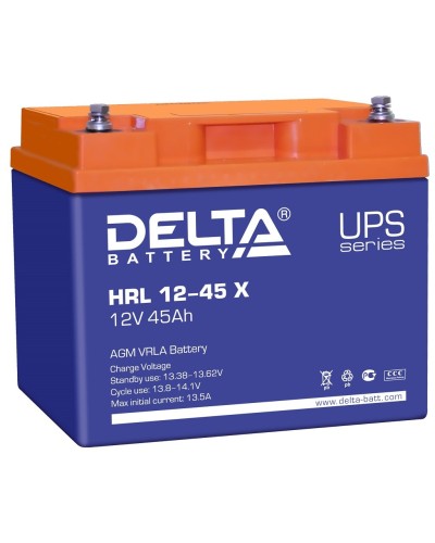 Delta HRL 12-45 X. Аккумулятор герметичный свинцово-кислотный. Delta в Балаково