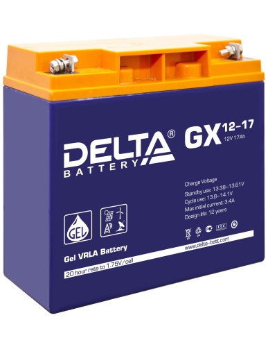 Delta GX 12-17. Аккумулятор герметичный свинцово-кислотный. Delta в Балаково
