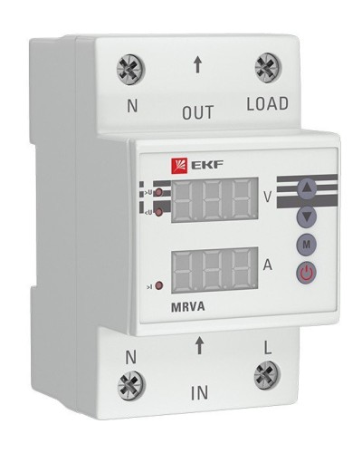 MRVA 63A PROxima (MRVA-63A). Реле напряжения и тока с дисплеем. EKF в Балаково
