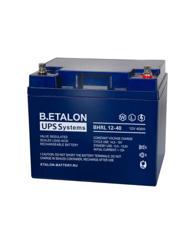 B.ETALON BHRL 12-40. Аккумулятор герметичный свинцово-кислотный. ETALON в Балаково