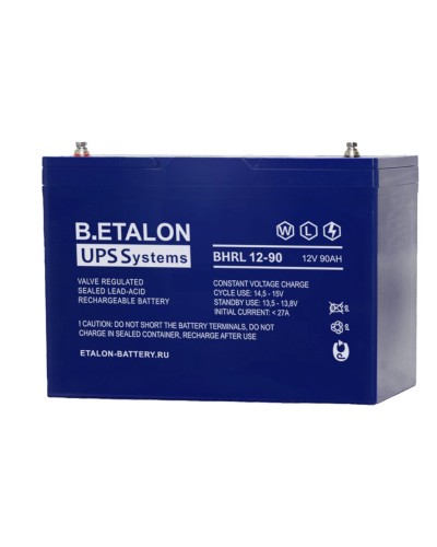 B.ETALON BHRL 12-90. Аккумулятор герметичный свинцово-кислотный. ETALON в Балаково