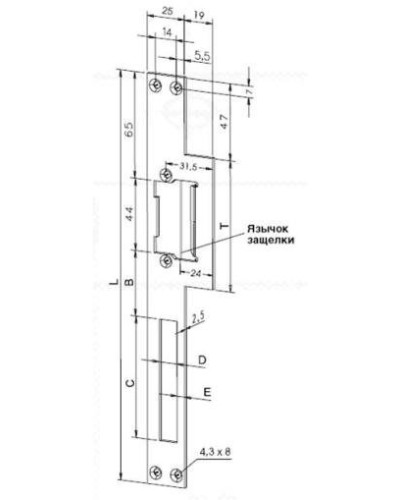 Eff-Eff Lap(165 01) (-------16501-04). Планка, плоская, длинная левая. Eff-Eff в Балаково
