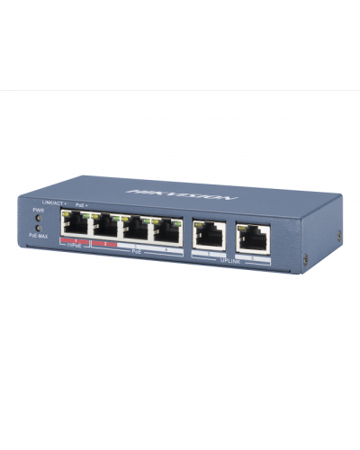 DS-3E0106P-E/M. Коммутатор с питанием POE. Hikvision в Балаково