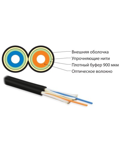 FO-D3-IN-50-2-LSZH-BK. Кабель волоконно-оптический многомодовый. Hyperline в Балаково