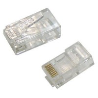 PLUG-8P8C-U-C5-100 (100 шт). Разъем RJ-45. Hyperline