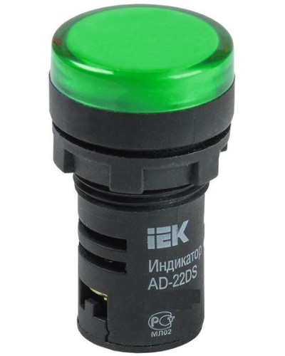 Лампа AD22DS (LED) матрица D22мм зеленый 230В (BLS10-ADDS-230-K06). Светосигнальный индикатор. IEK в Балаково