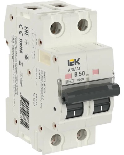 M06N 2P B 50А 6кА ARMAT (AR-M06N-2-B050). Автоматический выключатель. IEK в Балаково