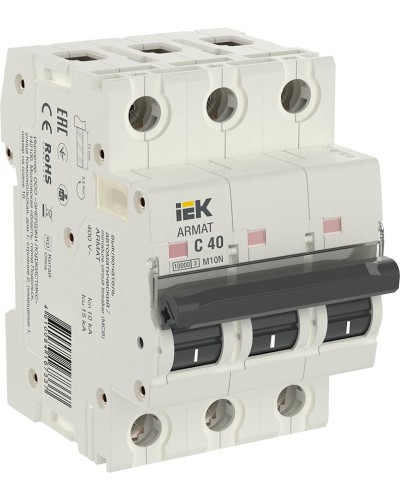 M10N 3P C 40А 10кА ARMAT (AR-M10N-3-C040). Автоматический выключатель. IEK в Балаково