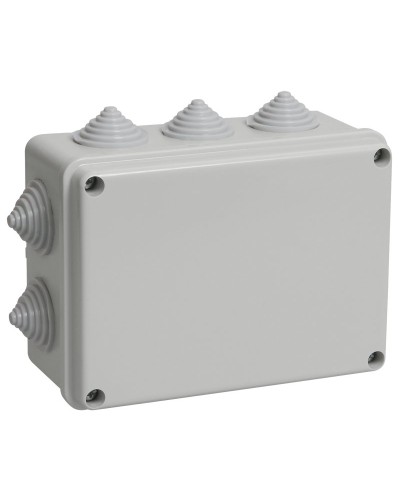Коробка распаячная КМ41241 150х110х70 открытой проводки IP44 10 гермовводов серая (UKO10-150-110-070-K41-44). Коробка распаячная безгалогенная (HF). IEK в Балаково