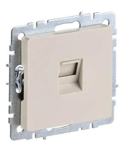 Розетка RJ45 РК10-БрКр кат.5E бежевый BRITE (BR-K10-1-K10). Розетка компьютерная. IEK в Балаково