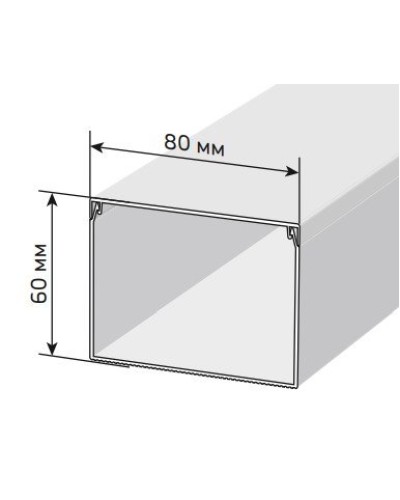Короб 80х60 ЭЛЕКОР (CKK10-080-060-1-K01-008). Кабель-канал с двойным замком. IEK в Балаково