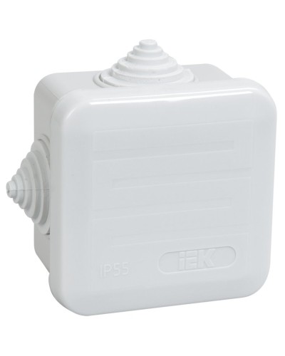 Коробка распаячная КМ41236 70х70х40 открытой проводки IP44 4 гермоввода серая (UKOZ11-070-070-040-K41-44). Коробка распаячная безгалогенная (HF) с защелкивающейся крышкой. IEK в Балаково