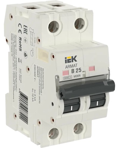 M06N 2P B 25А 6кА ARMAT (AR-M06N-2-B025). Автоматический выключатель. IEK в Балаково