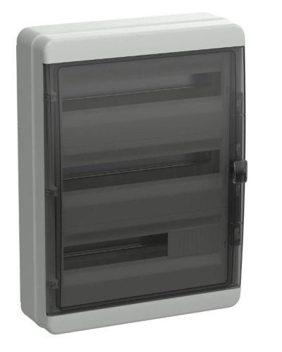 Корпус пластиковый КМПн-54 IP65 TEKFOR (TF5-KP72-N-54-65-K03-K02). Корпус модульный пластиковый черная прозрачная дверь. IEK в Балаково
