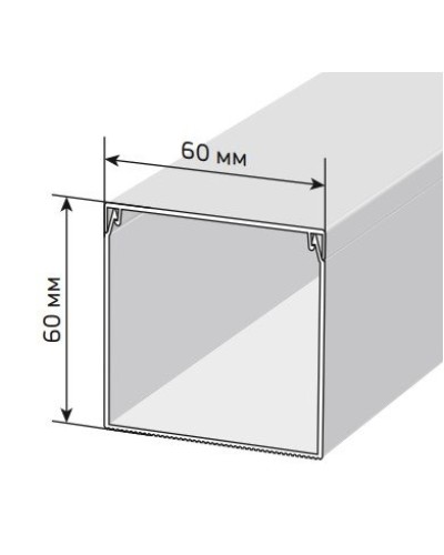 Короб 60х60 ЭЛЕКОР (CKK10-060-060-1-K01). Кабель-канал с двойным замком. IEK в Балаково