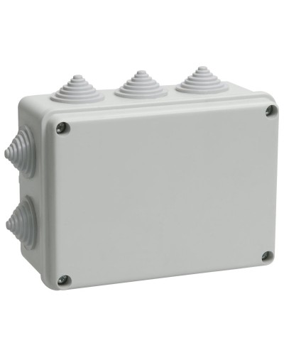 Коробка распаячная КМ41242 150х110х70 открытой проводки IP55 10 гермовводов серая (UKO10-150-110-070-K41-55). Коробка распаячная безгалогенная (HF). IEK в Балаково
