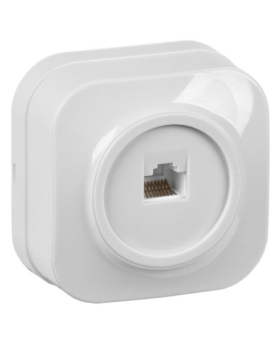 Розетка RJ45 кат.5E о/у РК10-ХБ белый IEK GLORY (EKH10-K01). Розетка компьютерная. IEK в Балаково