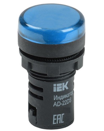 Лампа AD22DS (LED)матрица D22мм синий 230В (BLS10-ADDS-230-K07). Светосигнальный индикатор. IEK в Балаково