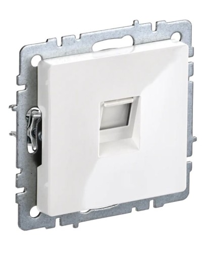 Розетка RJ45 РК10-БрБ кат.5E, белая BRITE (BR-K10-1-K01). Розетка компьютерная. IEK в Балаково