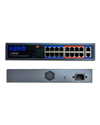 KN-SW1602POE+. Коммутатор с питанием по PoE. KENO в Балаково