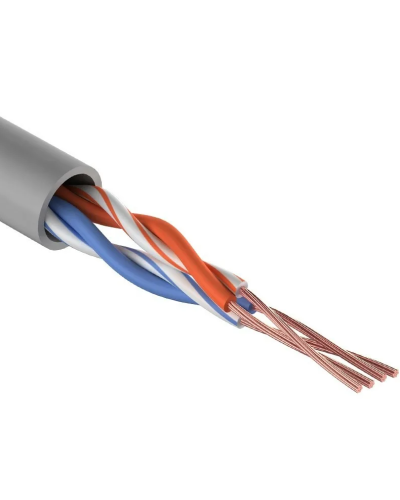 U/UTP, CAT 5e, PVC, 2PR, 24AWG, INDOOR, STRANDED, серый, 305м REXANT (01-0026). Кабель «витая пара» (LAN) для структурированных систем связи. Rexant в Балаково