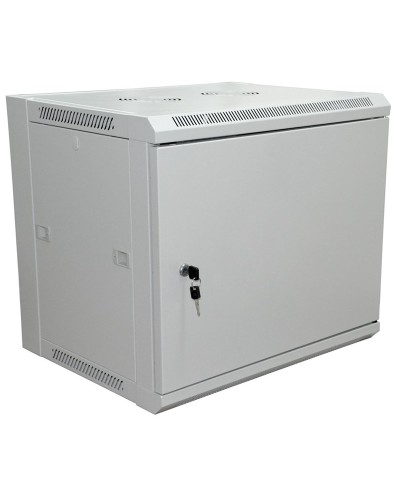 Шкаф телекоммуникационный 19 настенный 6U 600×450×370 мм (ШxГxВ) - передняя дверь металл, боковые стенки съемные (разобранный), RAL 7035 (04-2210). Шкаф телекоммуникационный 19 настенный 6U. Rexant в Балаково