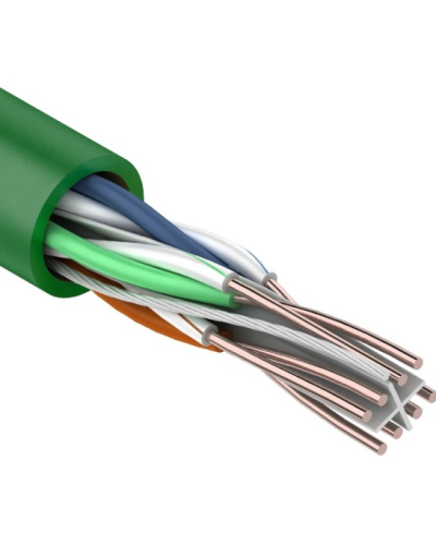 U/UTP, CAT 6, нг(А)-LSLTx, 4х2х0,575мм, 23AWG, INDOOR, SOLID, зеленый, 305м REXANT (01-0071). Кабель «витая пара» (LAN) для структурированных систем связи. Rexant в Балаково