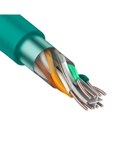 F/UTP, CAT 6, нг(А)-LSLTx, 4х2х0,575мм, 23AWG, INDOOR, SOLID, зеленый, 305м REXANT (01-0171). Кабель «витая пара» (LAN) для структурированных систем связи. Rexant в Балаково