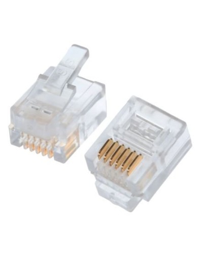 Коннекторы 6P6C (RJ-11) (100шт) (10-0228). Телефонный разъем 6P6C (RJ-11). SUPRLAN в Балаково
