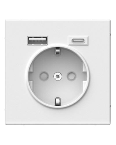 ArtGallery розетка 1-местная с USB тип-A+C, скрытой установки, механизм, белый (GAL000132). Розетка с USB. Systeme Electric в Балаково
