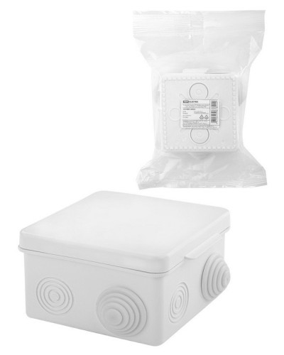 Коробка ОП 80х80х50мм, крышка, IP54, 7вх., белая (SQ1401-0922). Распаячная коробка. TDM ЕLECTRIC в Балаково