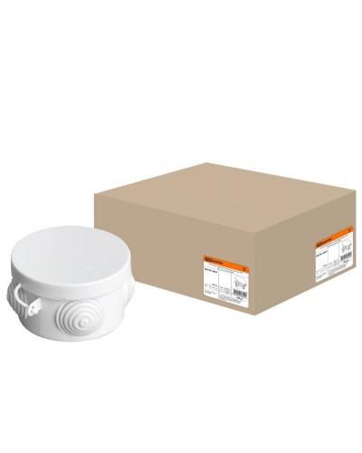Коробка ОП D65х40мм, крышка, IP54, 4вх. (SQ1401-0501). Распаячная коробка. TDM ЕLECTRIC в Балаково