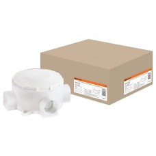 Распаячная коробка ОП D80х35мм, IP42, 3-х рожковая, белая TDM (SQ1401-4004). Распаячная коробка ОП. TDM ЕLECTRIC
