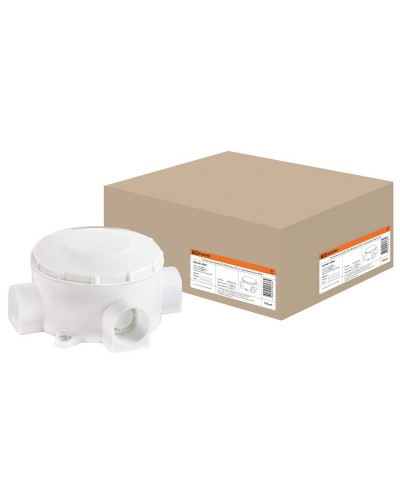 Распаячная коробка ОП D80х35мм, IP42, 3-х рожковая, белая TDM (SQ1401-4004). Распаячная коробка ОП. TDM ЕLECTRIC в Балаково