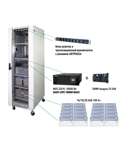 SKAT UPS 10000 SNMP (484). Комплекс бесперебойного питания. Бастион в Балаково