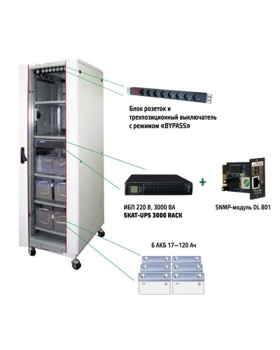 SKAT UPS 3000 SNMP (467). Комплекс бесперебойного питания. Бастион в Балаково