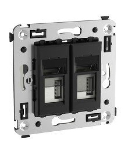 Розетка USB в стену Avanti черный квадрат (4402543). Розетка USB. ДКС в Балаково