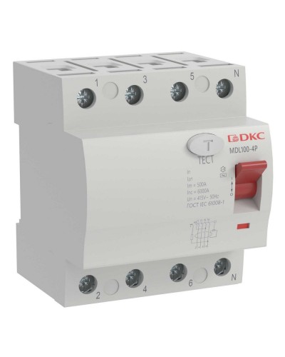 YON MAX MDL100 ВДТ, 4P, 30mA, 25A, АС (MDL100-4P2-25-AC). Автоматический выключатель дифференциальный (УЗО). ДКС в Балаково