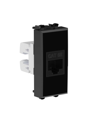 Розетка RJ-45, кат.5E, Avanti, 1 модуль, черный квадрат (4402661): Розетка компьютерная модульная в Балаково