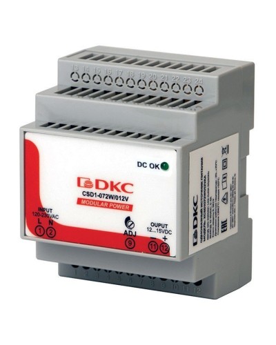 Источник питания однофазный 72Вт, 5А, 12В (XCSD1072W012VAA). Источник питания  MODULAR POWER однофазный. ДКС в Балаково