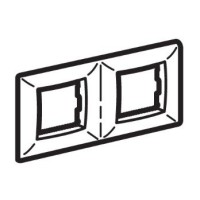 Рамка на 2+2 модуля (двухместная), слоновая кость (75012O): Рамка двухместная, Brava