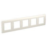 Рамка на 2+2+2+2+2 модуля (пятиместная), белая (75015W): Рамка пятиместная, Brava